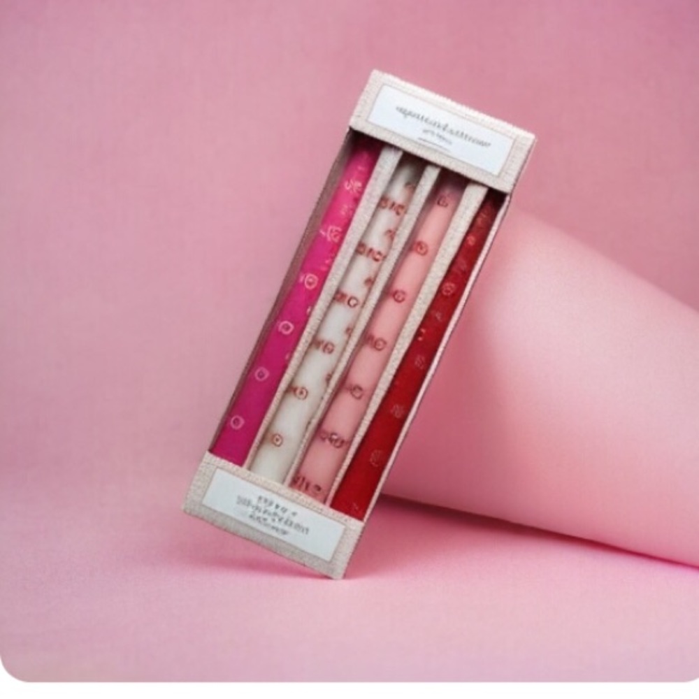 CUPCAKES and Cashmere Valentines XOXO Taper Candles